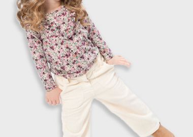 Παντελόνι κοτλέ φαρδύ για κορίτσι | ΒΑΝΙΛΙΑ - Energiers - 